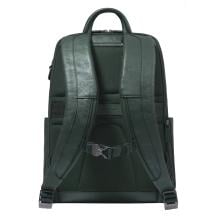 Piquadro Zaino Porta PC Black Square 14" Verde Verde - 3