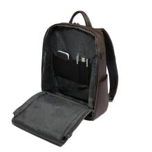 Piquadro Zaino Porta PC Black Square 14" Testa Di Moro - 4