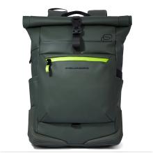 Piquadro Zaino Corner Roll-Top Porta PC 15.6" Verde - 1