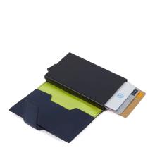 Piquadro Porta Carte con sliding system Tiger Blu - 2