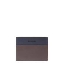 Piquadro Portafoglio RFID con portamonete Harper Blu Testa di Moro - 1