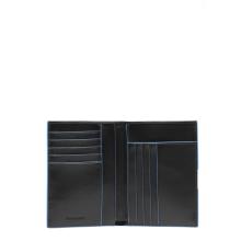 Piquadro Portafoglio uomo verticale Blue Square Nero - 2