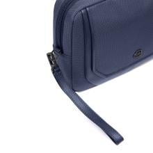 Piquadro Pochette in tessuto riciclato S143 Blu - 4