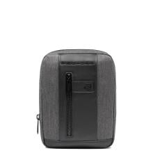 Piquadro Borsello Porta Tablet Mini Brief 2 in tessuto riciclato Grigio Nero - 1