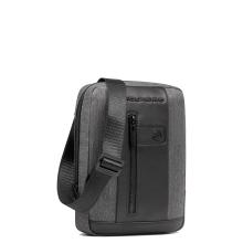Piquadro Borsello Porta Tablet Mini Brief 2 in tessuto riciclato Grigio Nero - 2