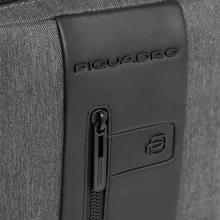 Piquadro Borsello Porta Tablet Mini Brief 2 in tessuto riciclato Grigio Nero - 7