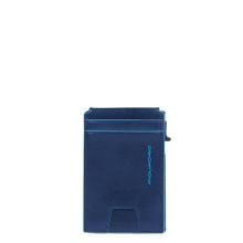 Piquadro Porta Carte Sliding System Blue Square Blu2 - 1