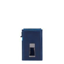 Piquadro Porta Carte Sliding System Blue Square Blu2 - 2