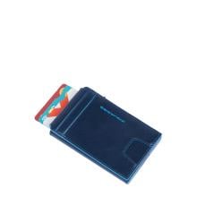 Piquadro Porta Carte Sliding System Blue Square Blu2 - 3