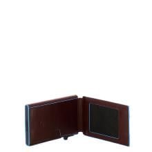 Piquadro Porta Carte Sliding System Blue Square Mogano - 3