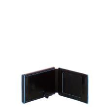 Piquadro Porta Carte Sliding System Blue Square Nero - 3