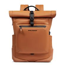 Piquadro Zaino Corner Roll-Top Porta PC 15.6" Cuoio - 1
