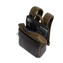 Piquadro Zaino Porta PC Black Square 14" Verde Testa Di Moro - 3
