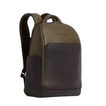 Piquadro Zaino Porta PC Black Square 14" Verde Testa Di Moro - 5