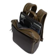 Piquadro Zaino Porta PC Black Square 15.6" Verde Testa di Moro - 4