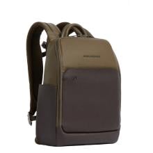 Piquadro Zaino Porta PC 13" Black Square Verde Testa di Moro - 2