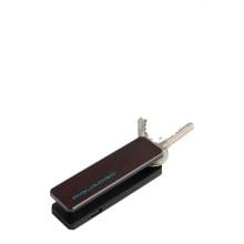 Piquadro Portachiavi Blue Square con tracker Mogano - 3