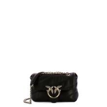 Pinko Mini Borsa a tracolla Love Puff Nero Old Silver - 1