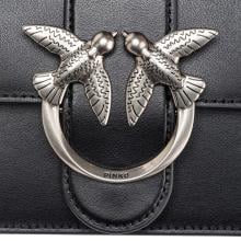 Pinko Mini Borsa a tracolla Love One Nero Old Silver - 4