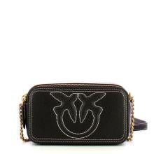 Pinko Camera Case Carrie Mini Nero Antique Gold - 1