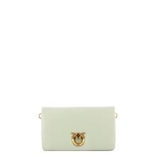 Pinko Mini bag Click Soft Horizontal Grigio Perla Antique Gold - 1