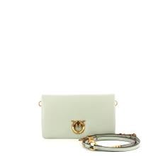 Pinko Mini bag Click Soft Horizontal Grigio Perla Antique Gold - 4