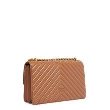 Pinko Borsa a tracolla Love One Chevron Marrone Leone Antique Gold - 2