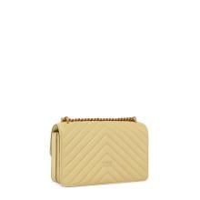 Pinko Mini Borsa a tracolla Love One Giallo Vaniglia Antique Gold - 2
