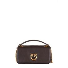 Pinko Tracolla mini Click Soft Horizontal Marrone Marasca Antique Gold - 107038A3CX M12Q - 1