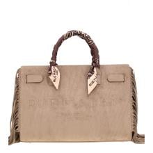 RUMA Canyon Tote Fringes Suede Grey - 1