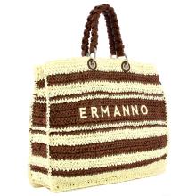 Ermanno Firenze Tote bag Ashley Stripe Dark Brown - 2