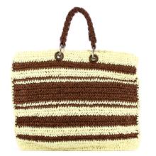 Ermanno Firenze Tote bag Ashley Stripe Dark Brown - 3