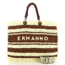 Ermanno Firenze Tote bag Ashley Stripe Dark Brown - 4