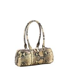 Ermanno Firenze Brianna Python piccola bowling bag Beige - 12402201 3 - 2