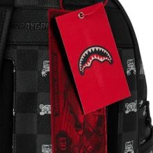 Sprayground Zaino Small Gray Peeking Character Check Savage Limited Edition - 6