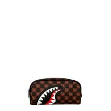 Sprayground Astuccio Shark in Paris WTF Bubble Brown Check Limited Edition - 1