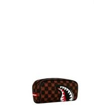 Sprayground Astuccio Shark in Paris WTF Bubble Brown Check Limited Edition - 2