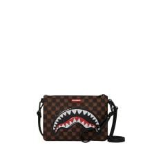 Sprayground Pochette Shark in Paris WTF Bubble Brown Check Limited Edition - 1