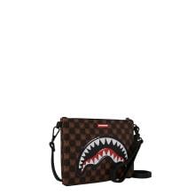 Sprayground Pochette Shark in Paris WTF Bubble Brown Check Limited Edition - 2