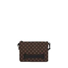 Sprayground Pochette Shark in Paris WTF Bubble Brown Check Limited Edition - 3