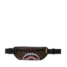 Sprayground Marsupio Shark in Paris WTF Bubble Brown Check Limited Edition - 1