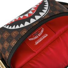 Sprayground Marsupio Shark in Paris WTF Bubble Brown Check Limited Edition - 4