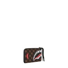 Sprayground Portafoglio Shark In Paris WTF Bubble Brown Check Limited Edition - 2