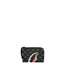 Sprayground Portafoglio Shark In Paris WTF Bubble Black Check Limited Edition - 3