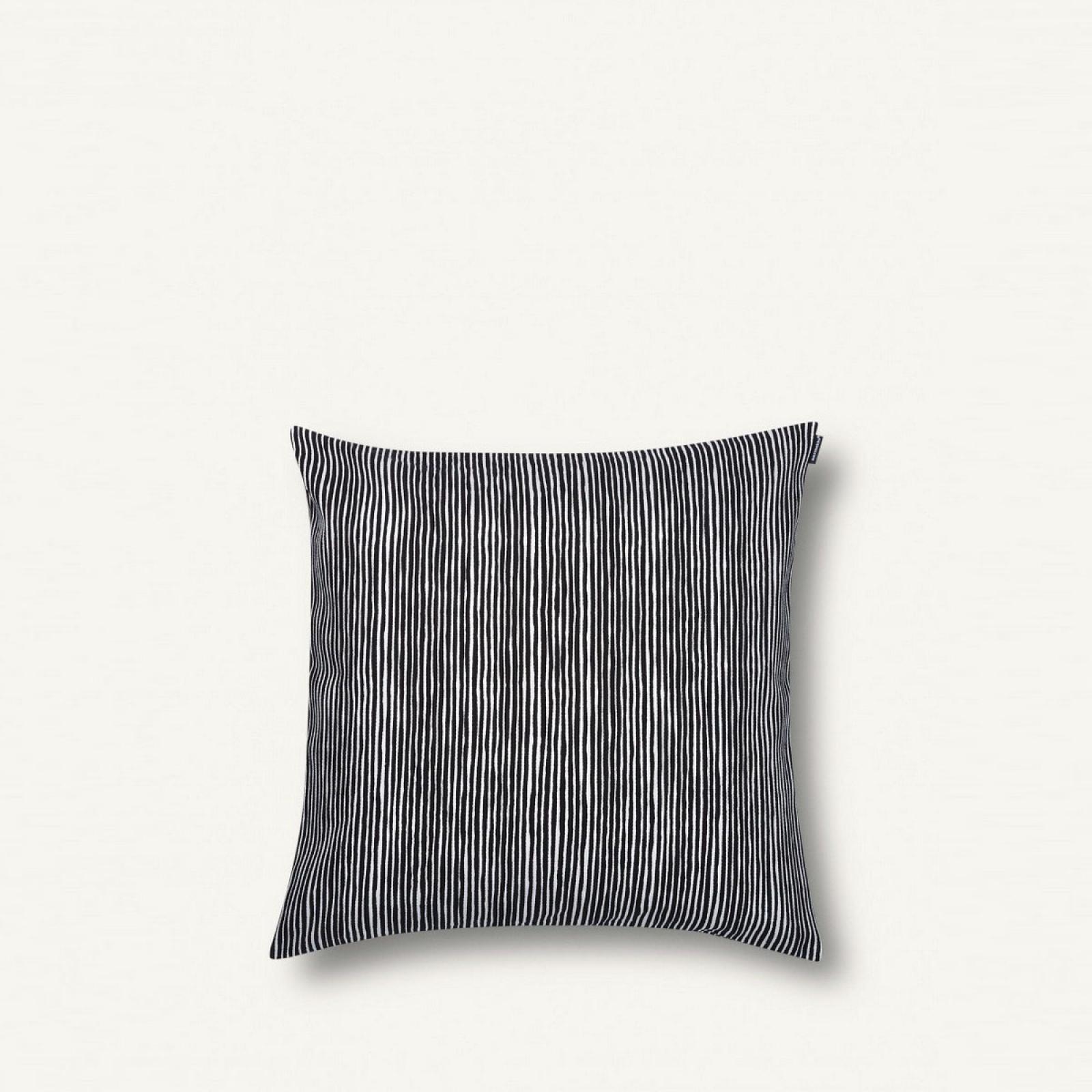 Varvunraita Cushion Cover 50x50 cm-WHITE/BLACK-UN
