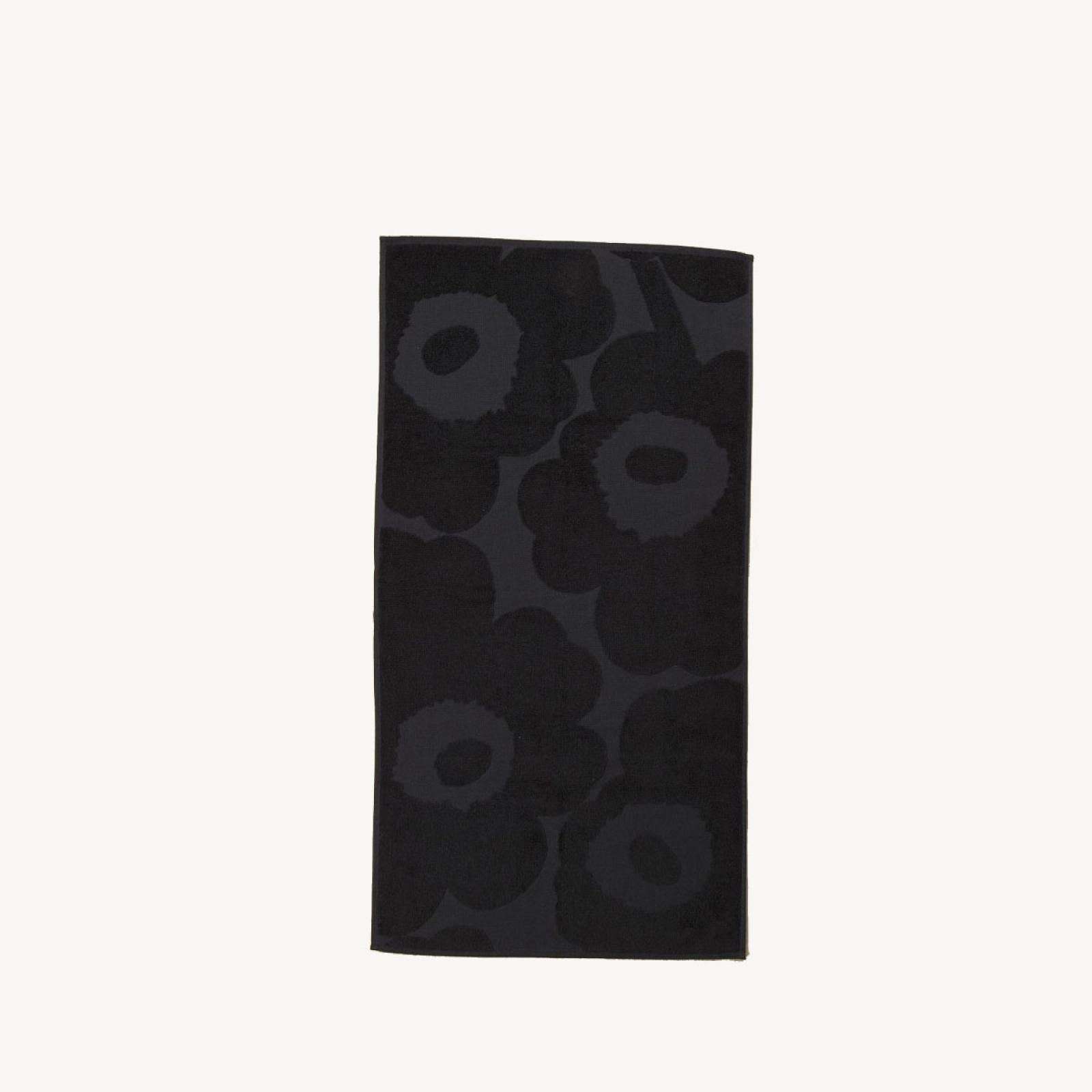 Unikko Pinta Hand Towel 50x100 cm-BLACK-UN