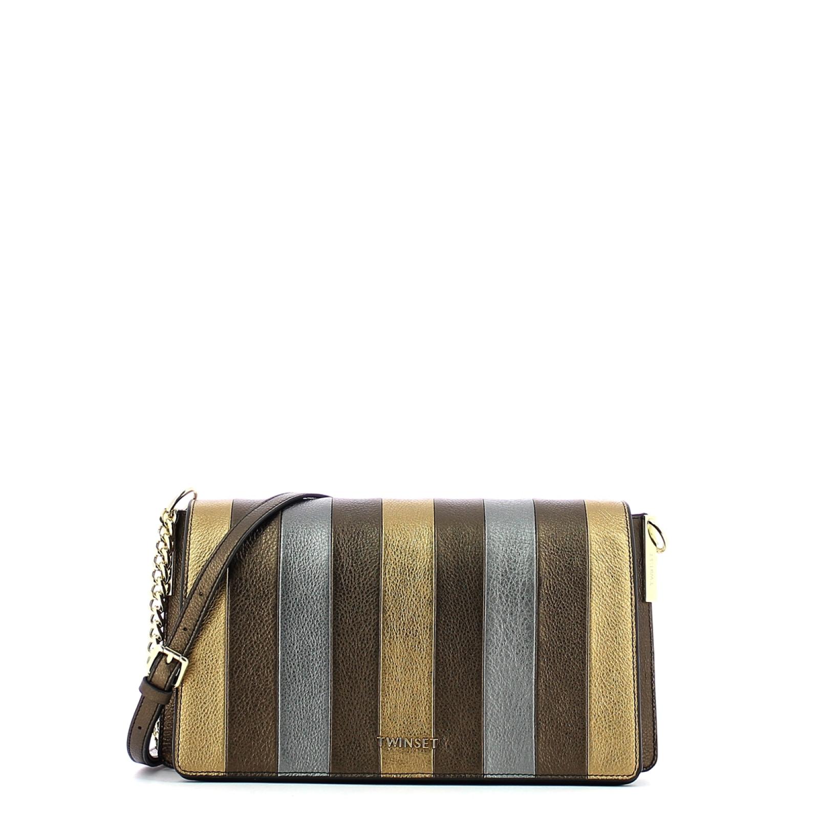 Crossbody bag in laminated leather - 1