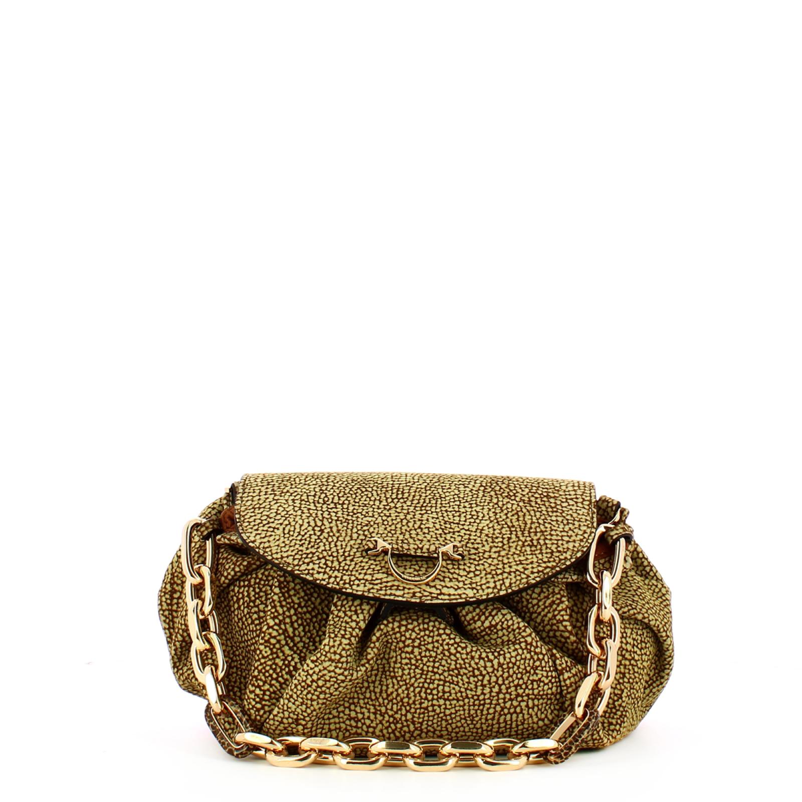 Borbonese Borsa a tracolla New Dunette Medium in suede OP Naturale - 1