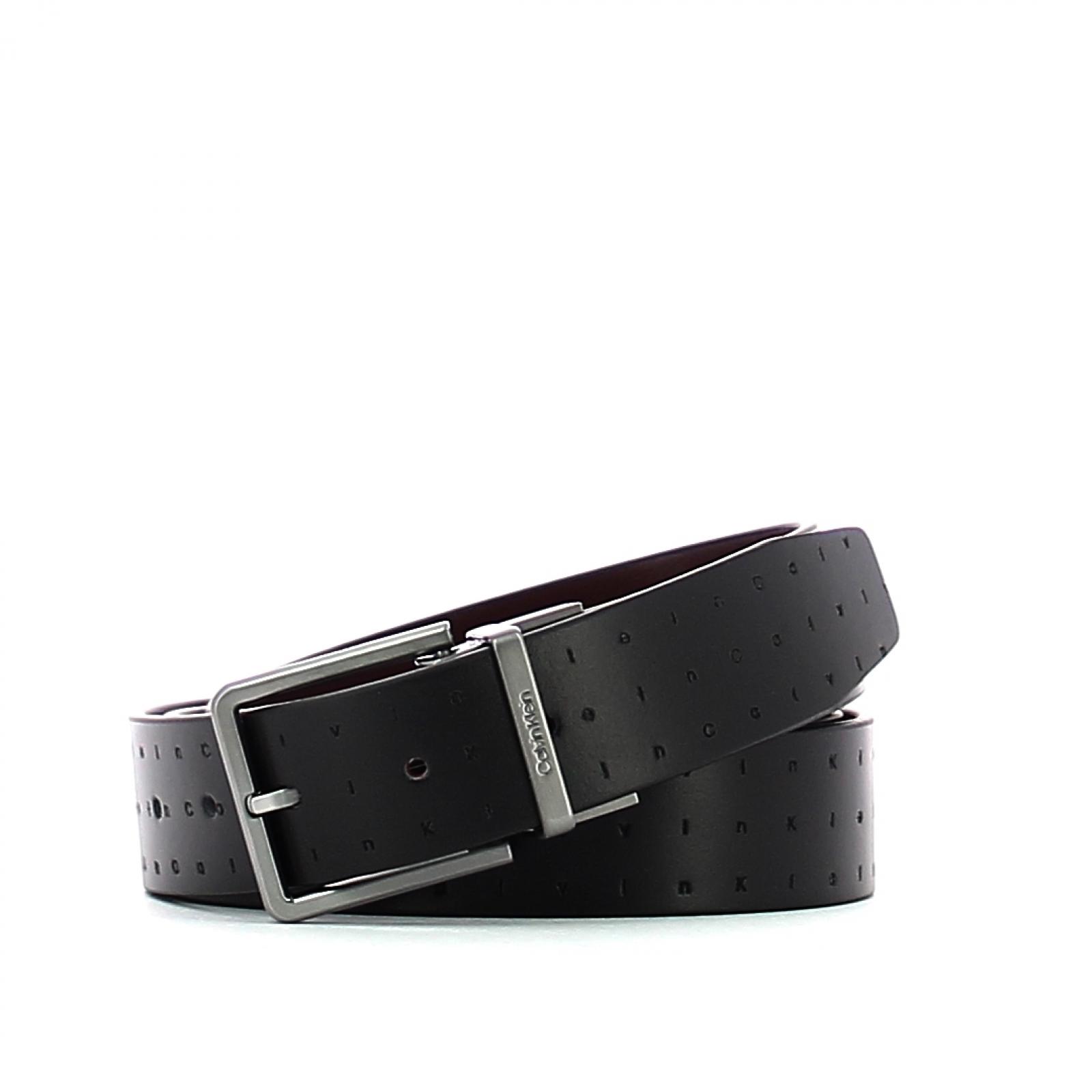 Doubleface leather belt 3.5 cm-BLACK-115