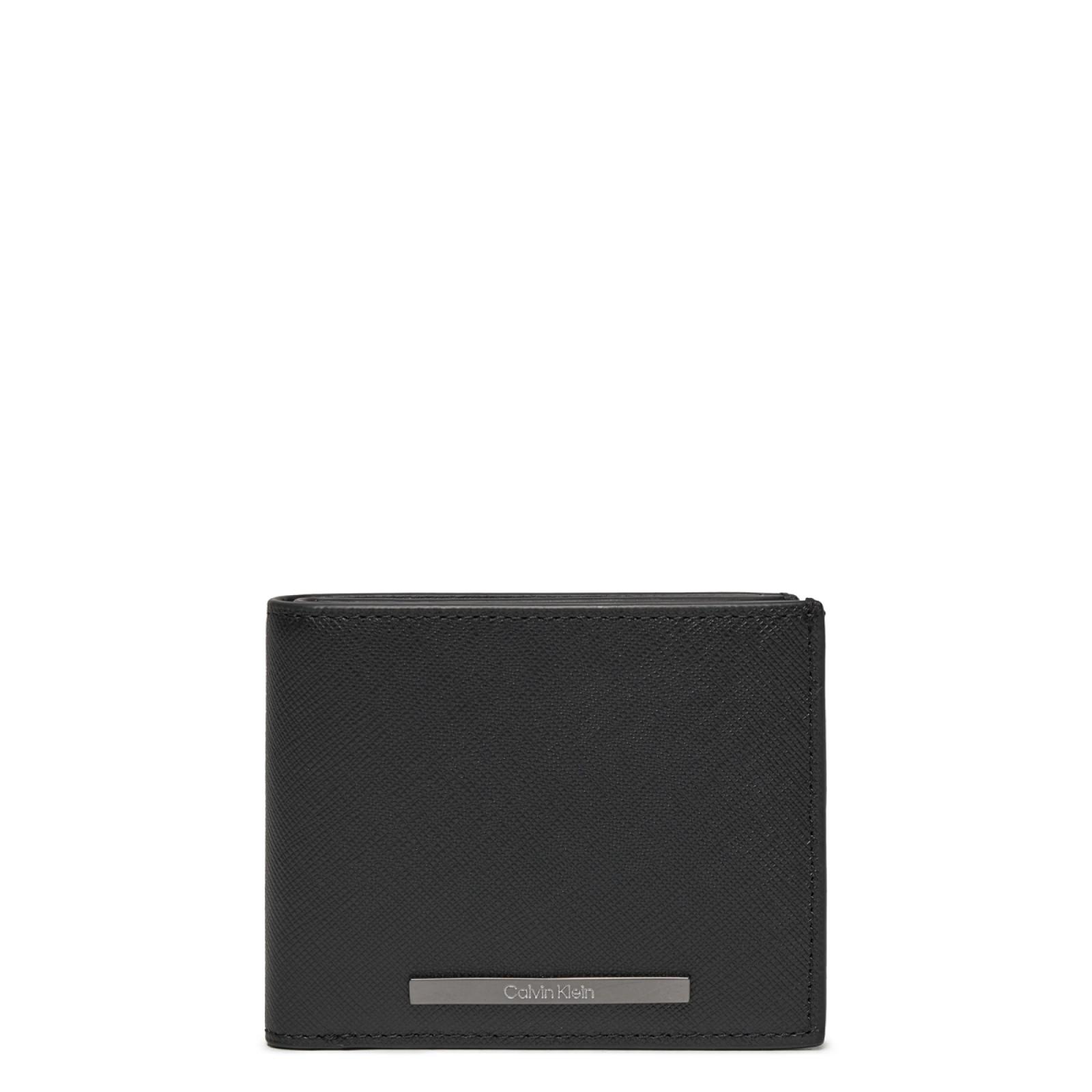 Calvin Klein Portafoglio Modern Bar con portamonete Black Saffiano - 1